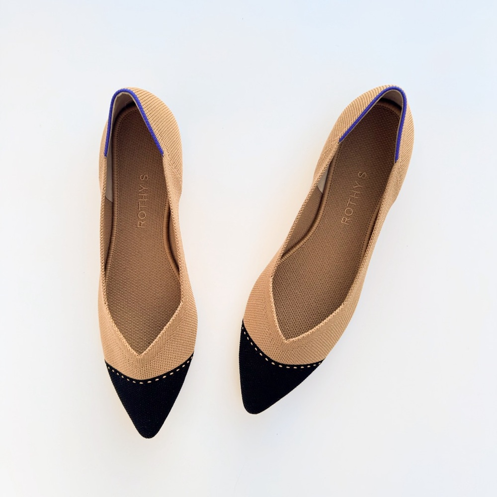 Women’s Rothy’s Point II flats Carmel captoe size 10